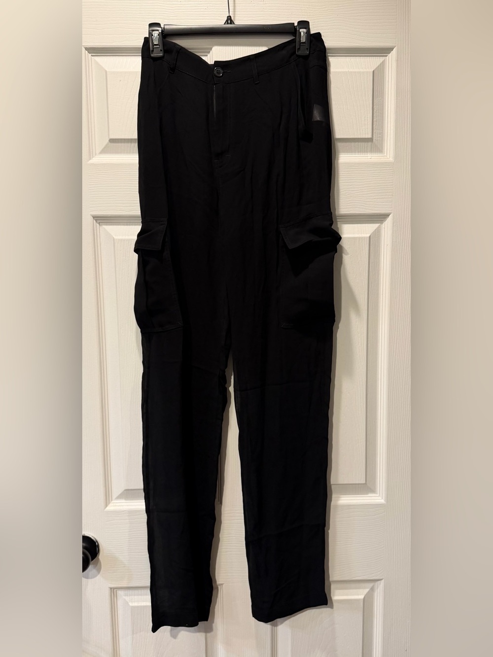 Rebecca Minkoff size 0 black sheer (see through) pants 34” inseam